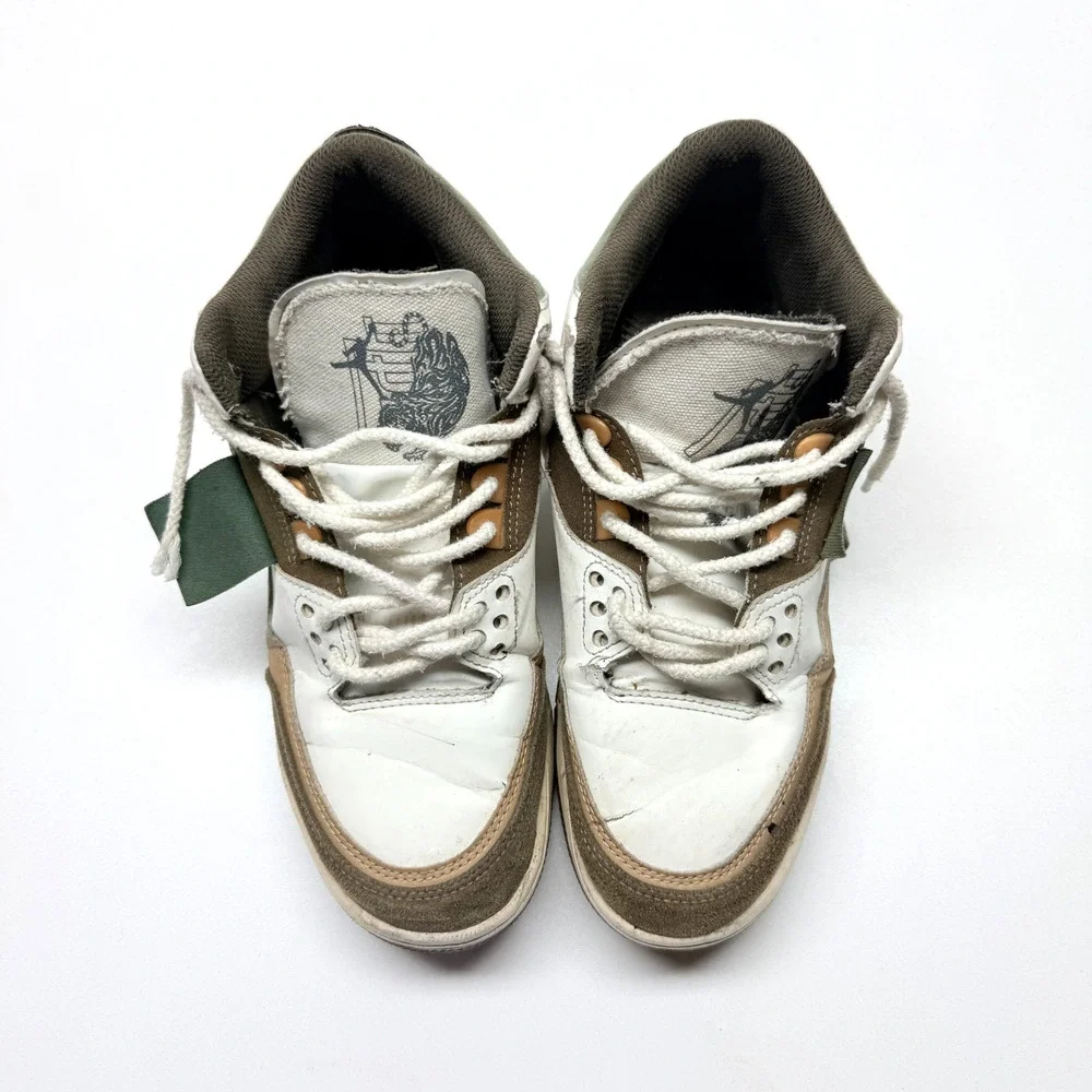 Nike/Jordan 3 Retro Year Of The Tiger Shoes Men's Size 8.5 US White/Brown